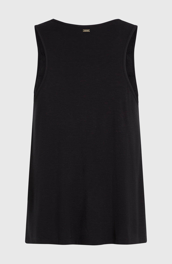 Essentials Tokeena tanktop met borduursel | Black Out