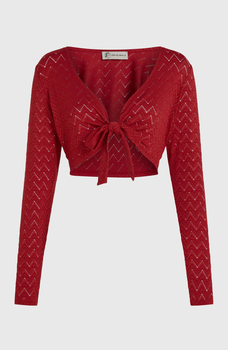 O'Riginals Knotted shirt met lange mouwen | Midnight Poppy