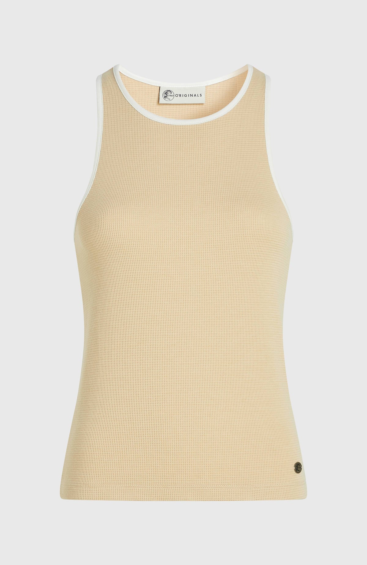 O'Riginals tanktop van gewafelde stof | Cocoa Sand