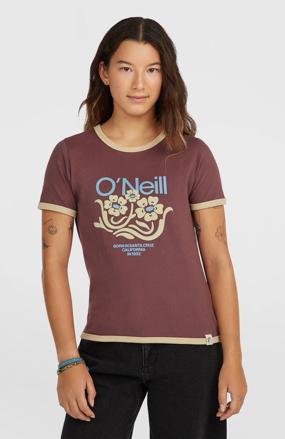 O'Riginals Front-Print T-shirt | Purple Gray