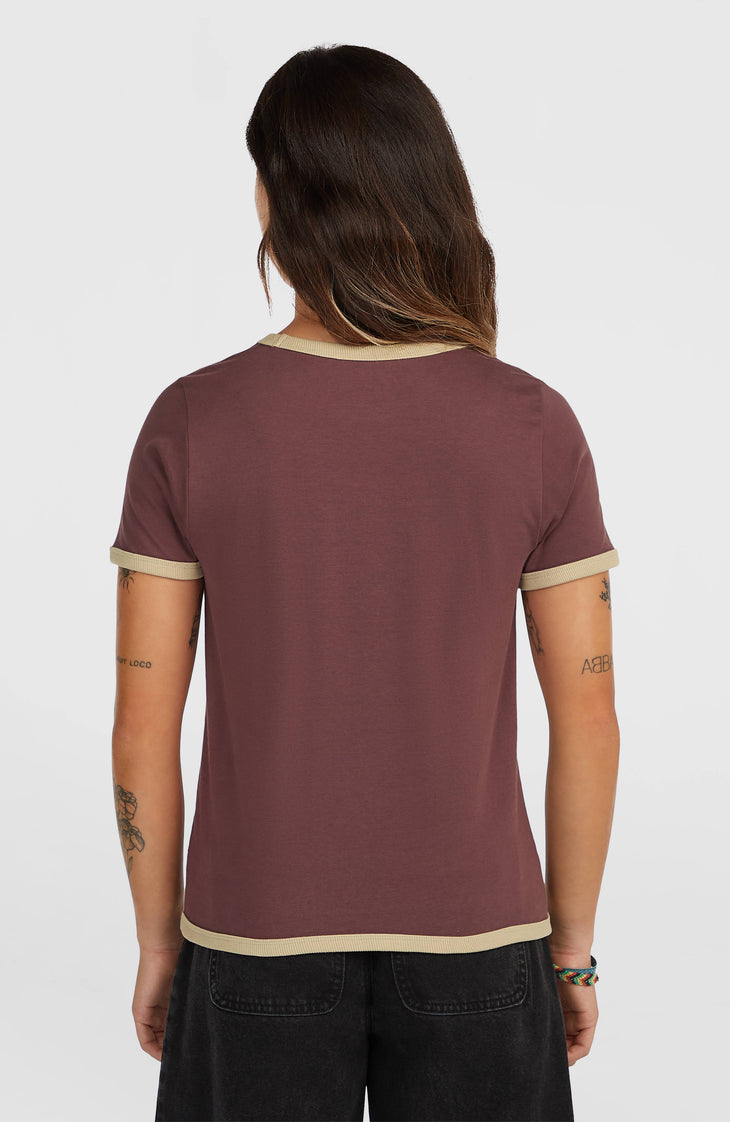 O'Riginals Front-Print T-shirt | Purple Gray