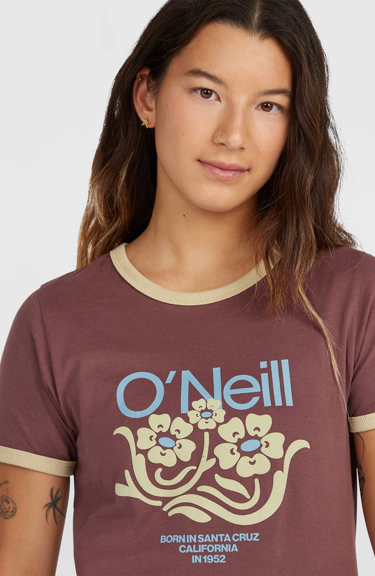 O'Riginals Front-Print T-shirt | Purple Gray