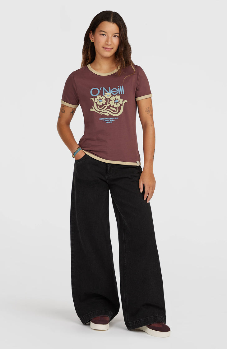 O'Riginals Front-Print T-shirt | Purple Gray