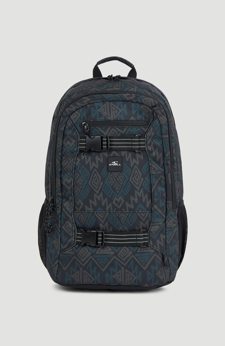 Boarder rugtas | Black Retro Ikat