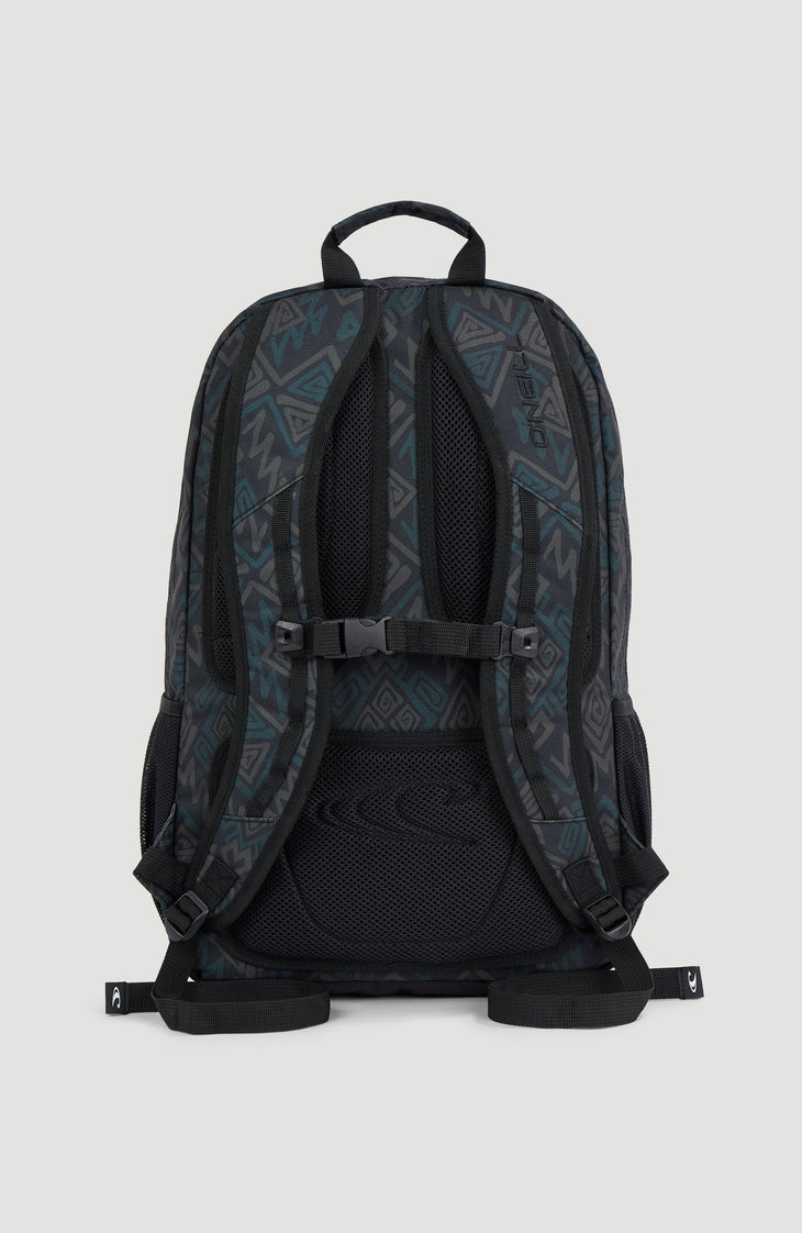 Boarder rugtas | Black Retro Ikat