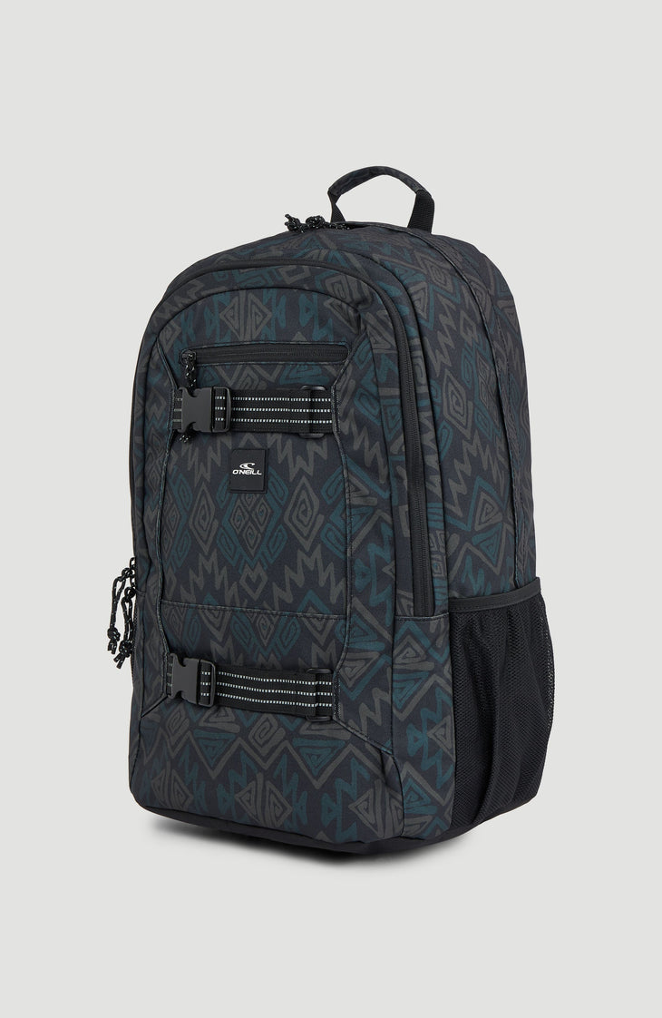 Boarder rugtas | Black Retro Ikat