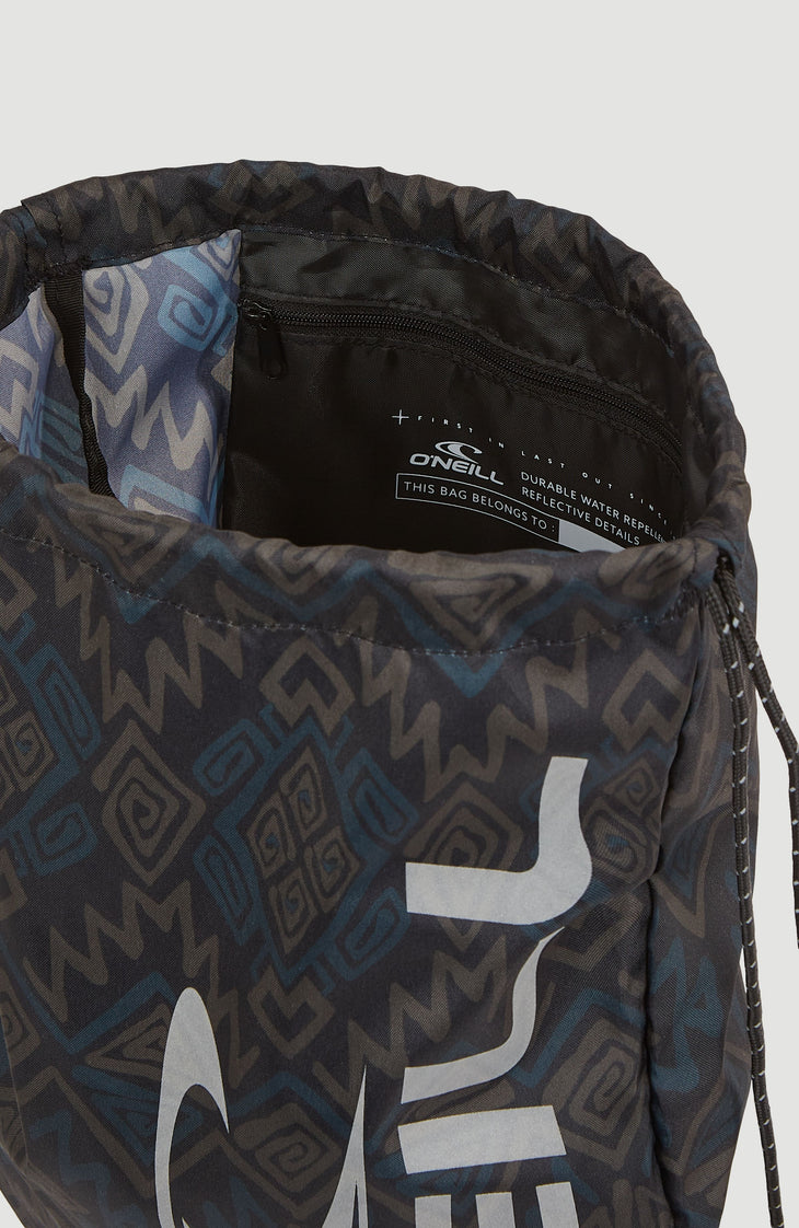 Gym bag | Black Retro Ikat