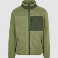 Vest High-Pile Fleece | Deep Lichen Green