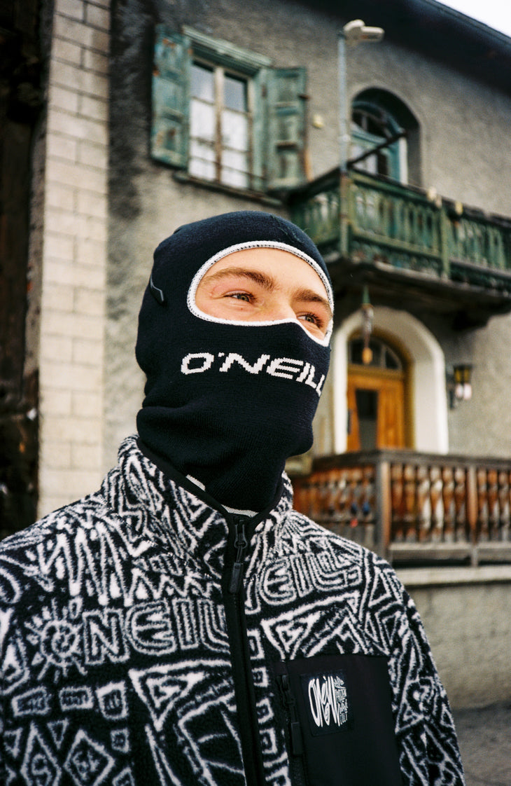 Surf Heroes High-Pile fleecetrui met halve rits | White/Black Sketcheritage