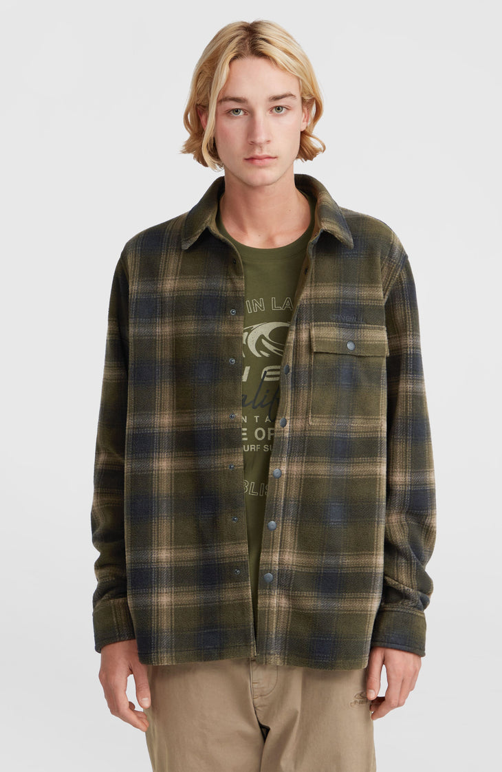 Superfleece overhemd | Green Check Small