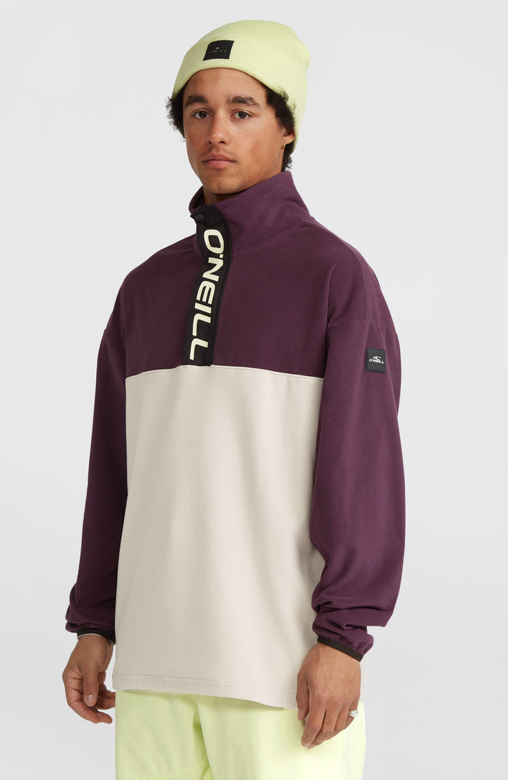 O'Riginals Polartec® 100 fleecetrui | Aubergine Colour Block