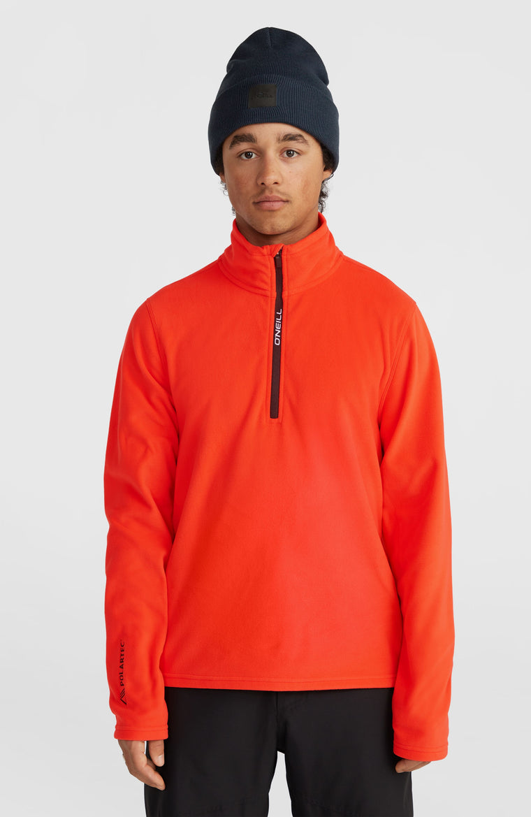 Jack's Polartec® 100 fleecetrui met halve rits | Paprika Flame Jack's Polartec® 100 fleecetrui met halve rits | Paprika Flame