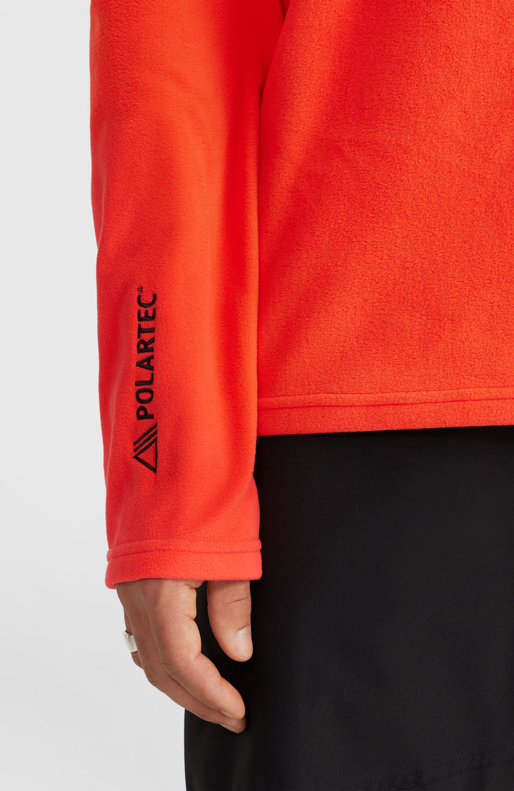 Jack's Polartec® 100 fleecetrui met halve rits | Paprika Flame