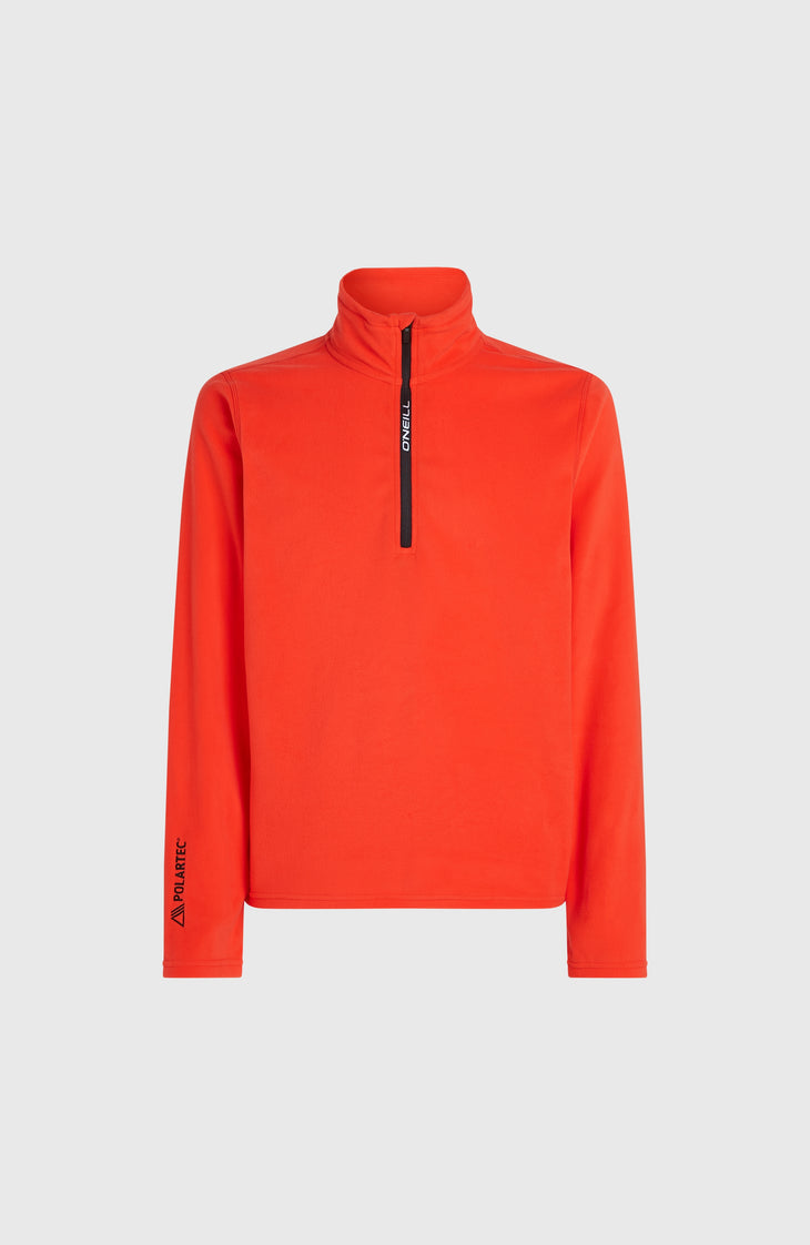 Jack's Polartec® 100 fleecetrui met halve rits | Paprika Flame