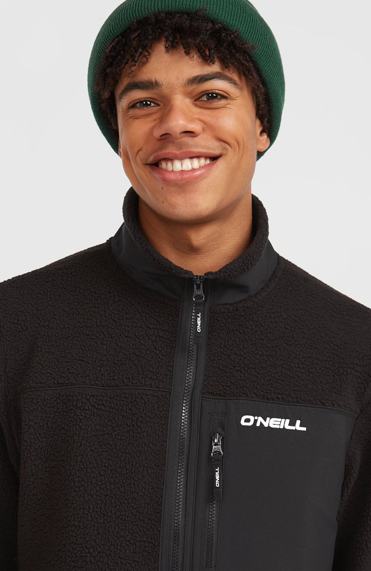 Must-Have High-Pile fleecevest met volledige rits | Black Out