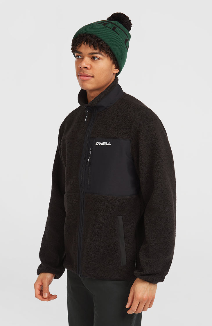 Must-Have High-Pile fleecevest met volledige rits | Black Out