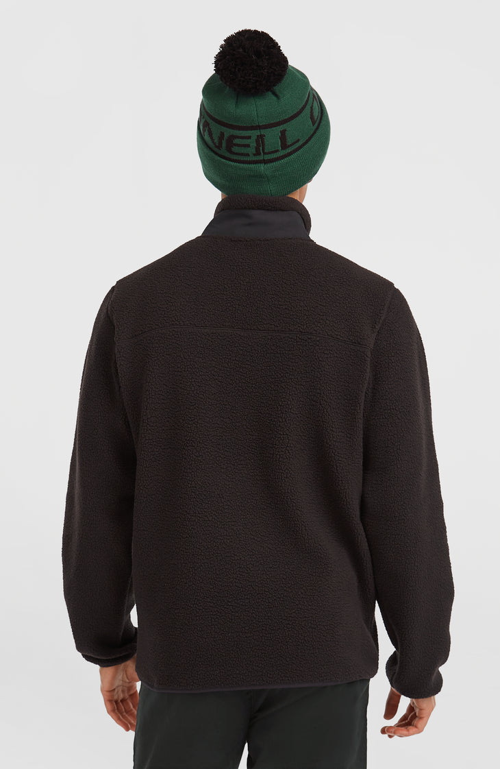 Must-Have High-Pile fleecevest met volledige rits | Black Out