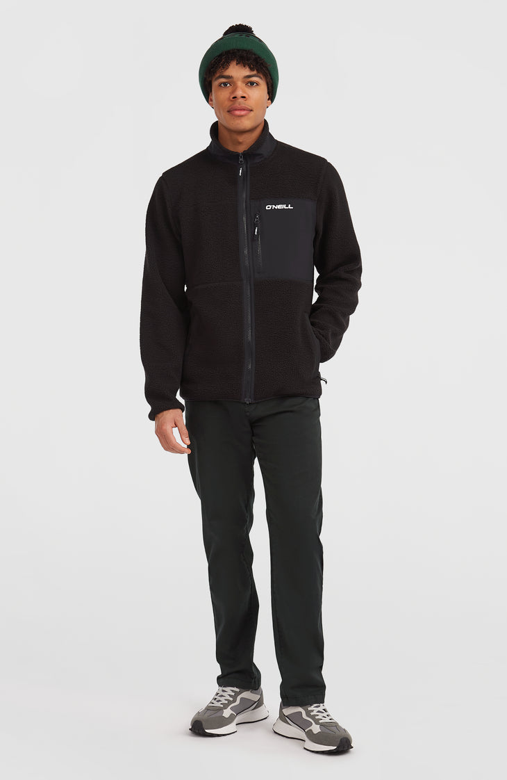 Must-Have High-Pile fleecevest met volledige rits | Black Out