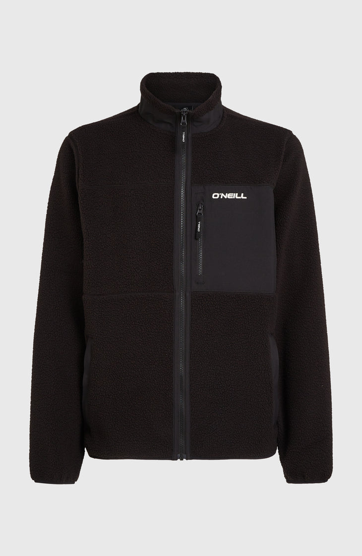 Must-Have High-Pile fleecevest met volledige rits | Black Out