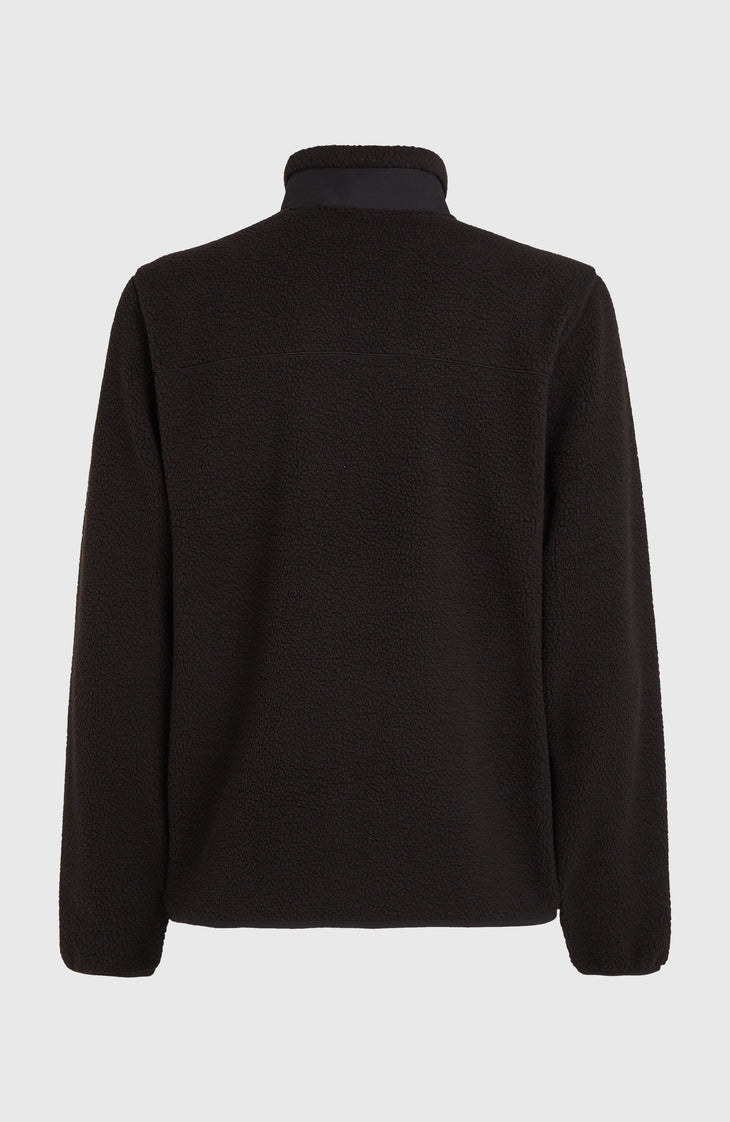 Must-Have High-Pile fleecevest met volledige rits | Black Out