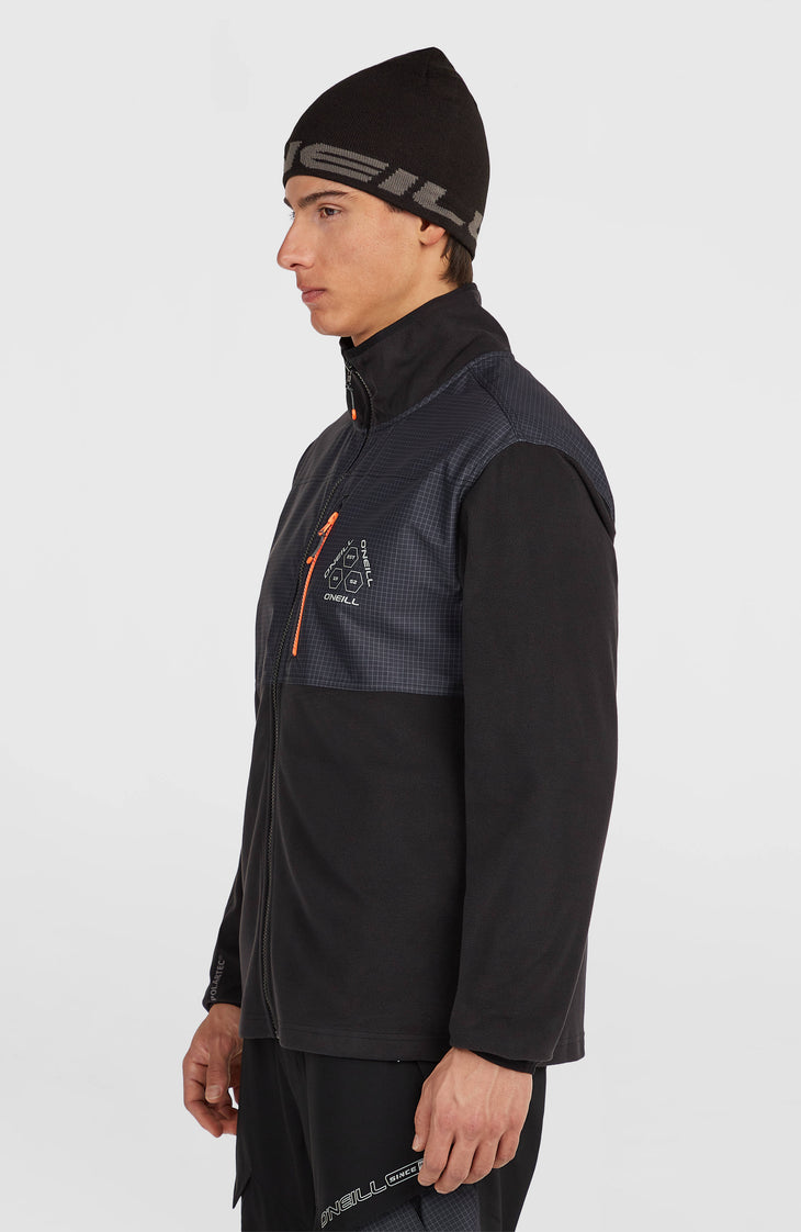 FWC'Peak Polartec® Hyperfleece vest met volledige rits | Black Out Colour Block