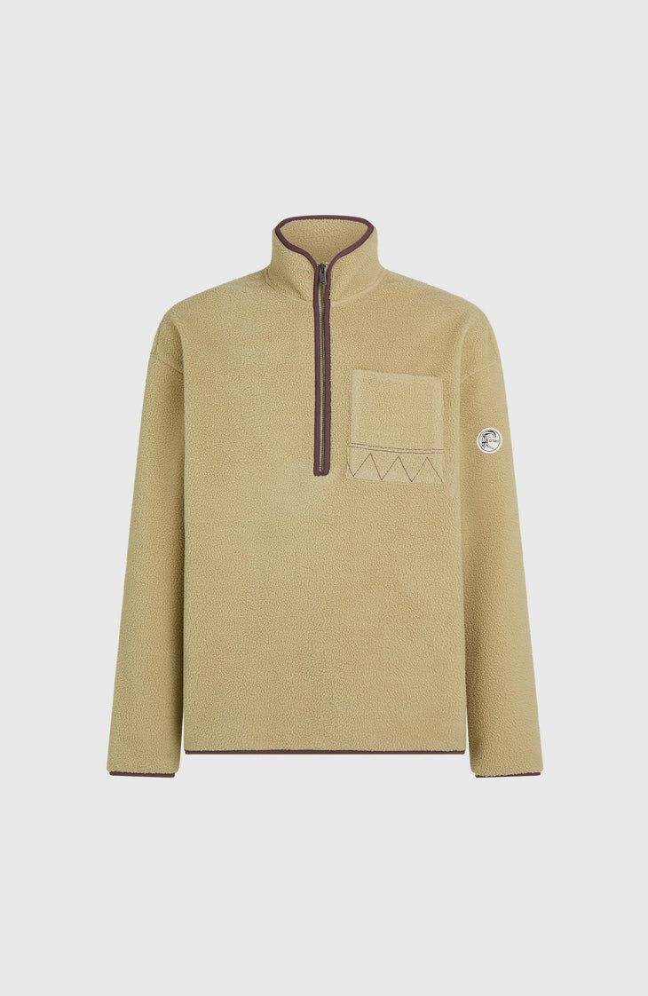 Trui O'Riginals Fleece met halve rits | Olive Blush