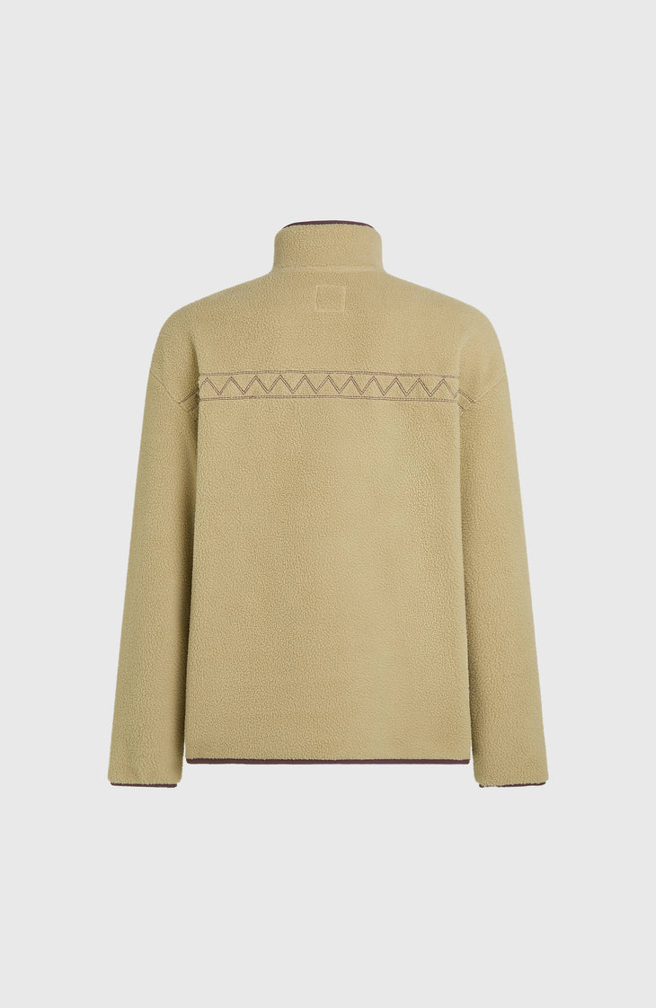 Trui O'Riginals Fleece met halve rits | Olive Blush