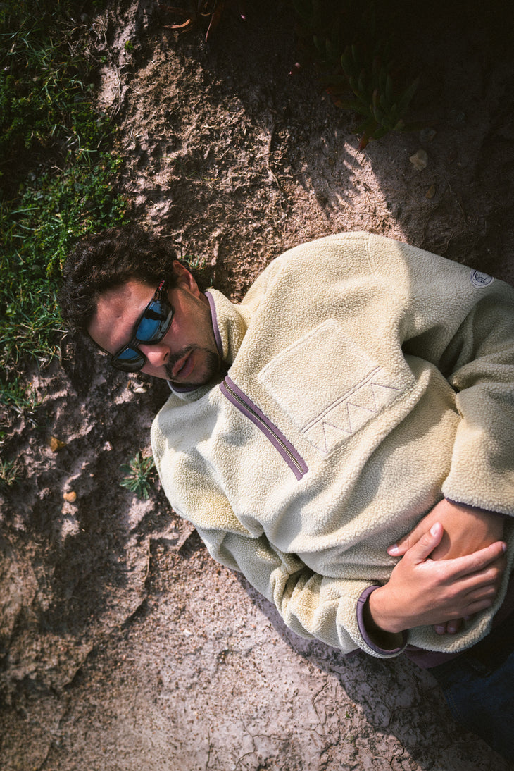 Trui O'Riginals Fleece met halve rits | Olive Blush