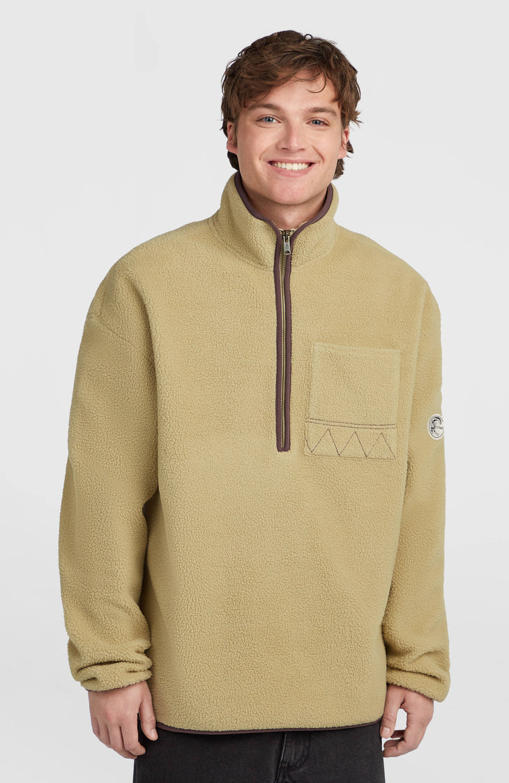 Trui O'Riginals Fleece met halve rits | Olive Blush