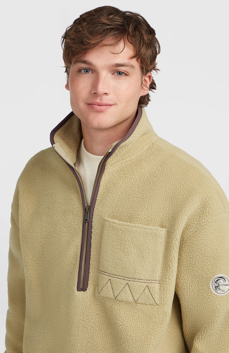 Trui O'Riginals Fleece met halve rits | Olive Blush