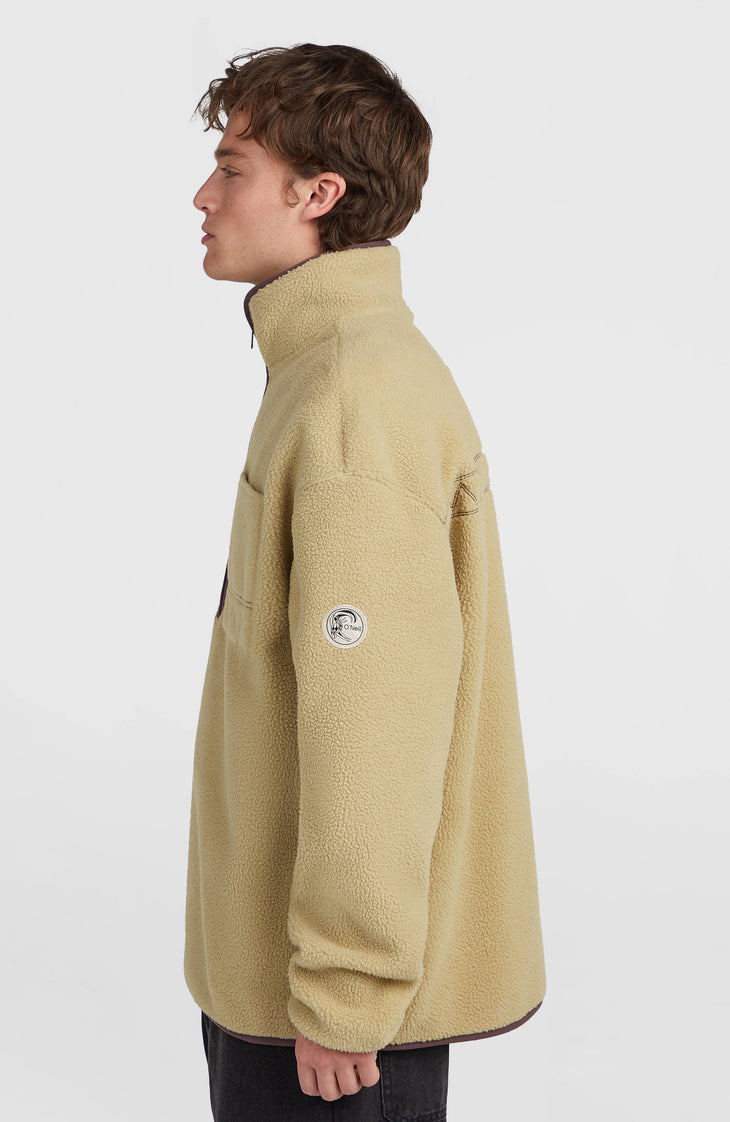 Trui O'Riginals Fleece met halve rits | Olive Blush