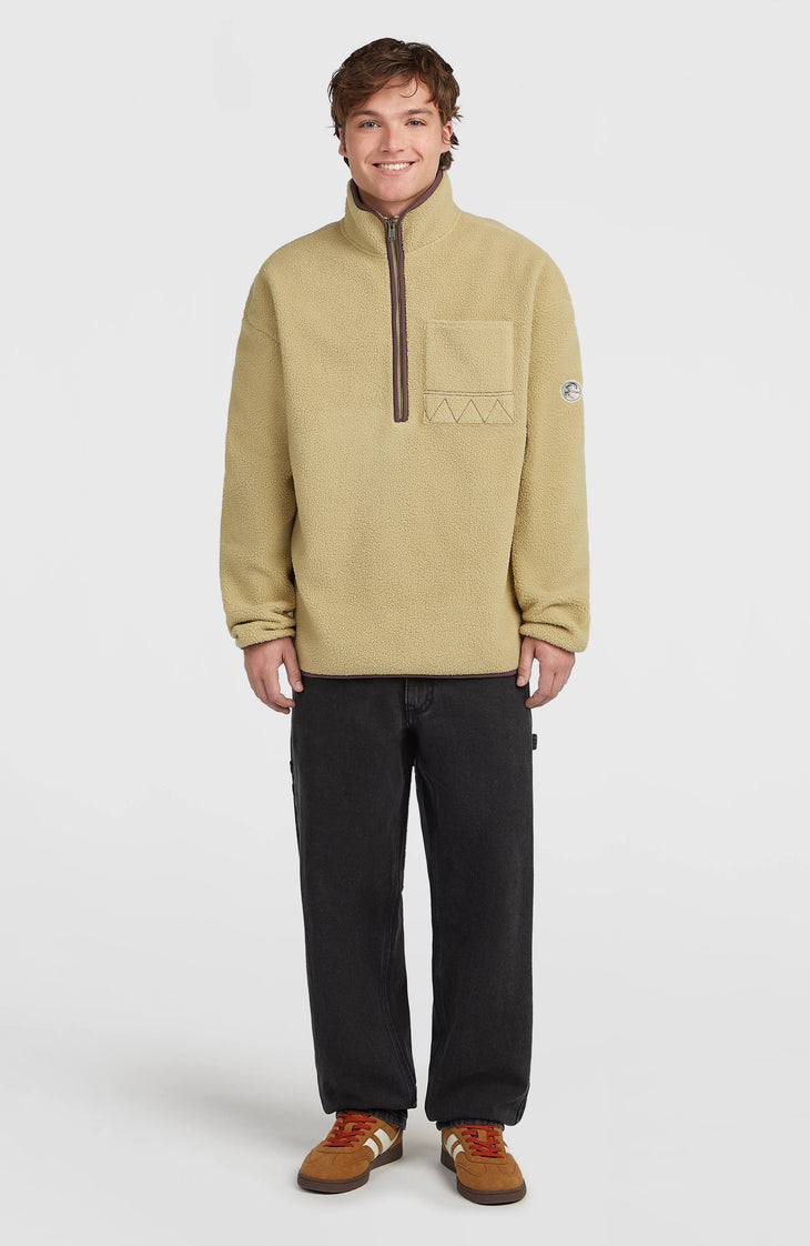 Trui O'Riginals Fleece met halve rits | Olive Blush