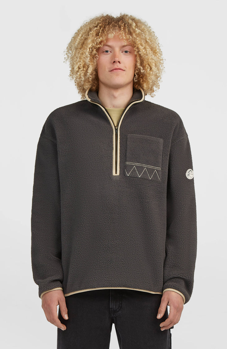Trui O'Riginals Fleece met halve rits | Raven