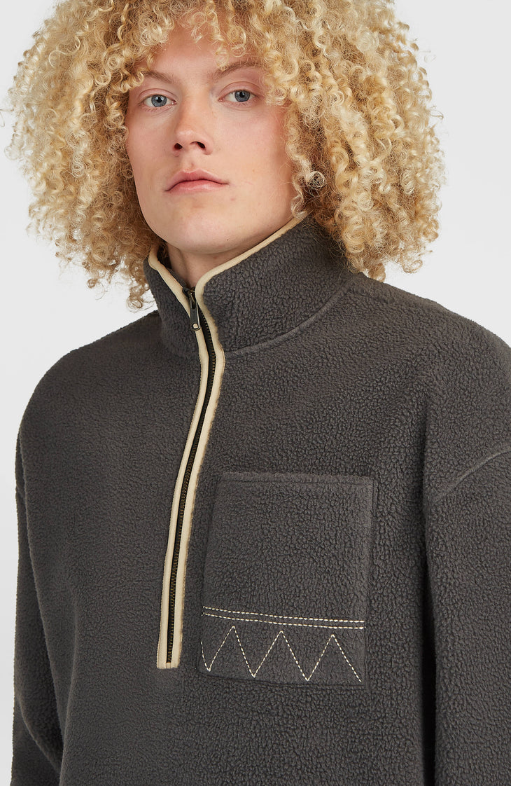 Trui O'Riginals Fleece met halve rits | Raven