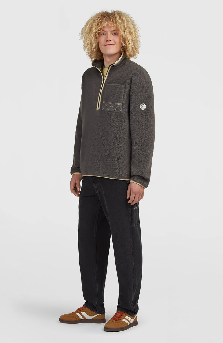 Trui O'Riginals Fleece met halve rits | Raven