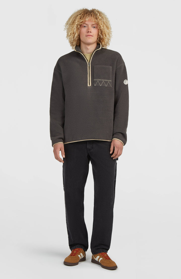 Trui O'Riginals Fleece met halve rits | Raven