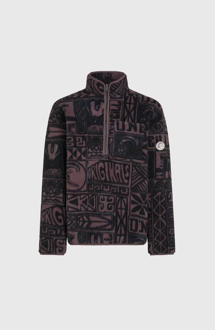 Trui O'Riginals Fleece met halve rits | Purple Stamps