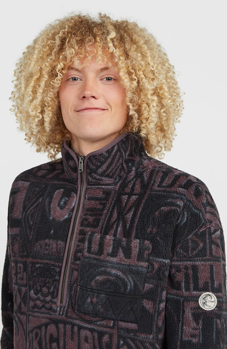 Trui O'Riginals Fleece met halve rits | Purple Stamps