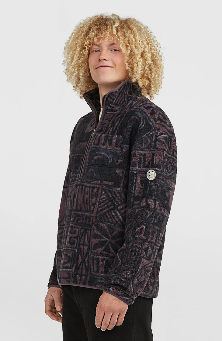 Trui O'Riginals Fleece met halve rits | Purple Stamps