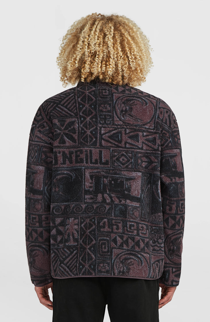 Trui O'Riginals Fleece met halve rits | Purple Stamps