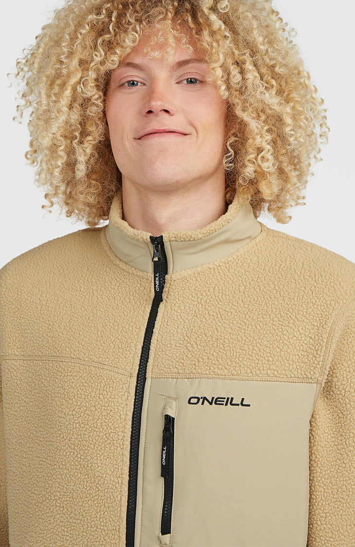 Must-Have High-Pile fleecevest met volledige rits | Olive Blush