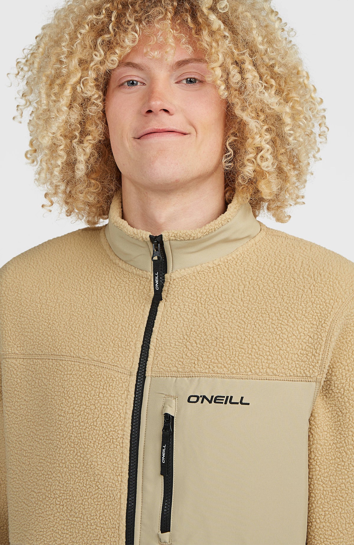 Must-Have High-Pile fleecevest met volledige rits | Olive Blush