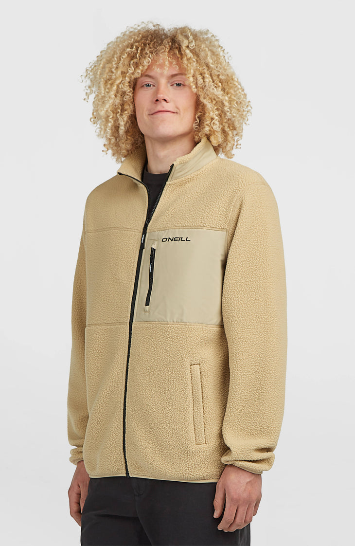 Must-Have High-Pile fleecevest met volledige rits | Olive Blush
