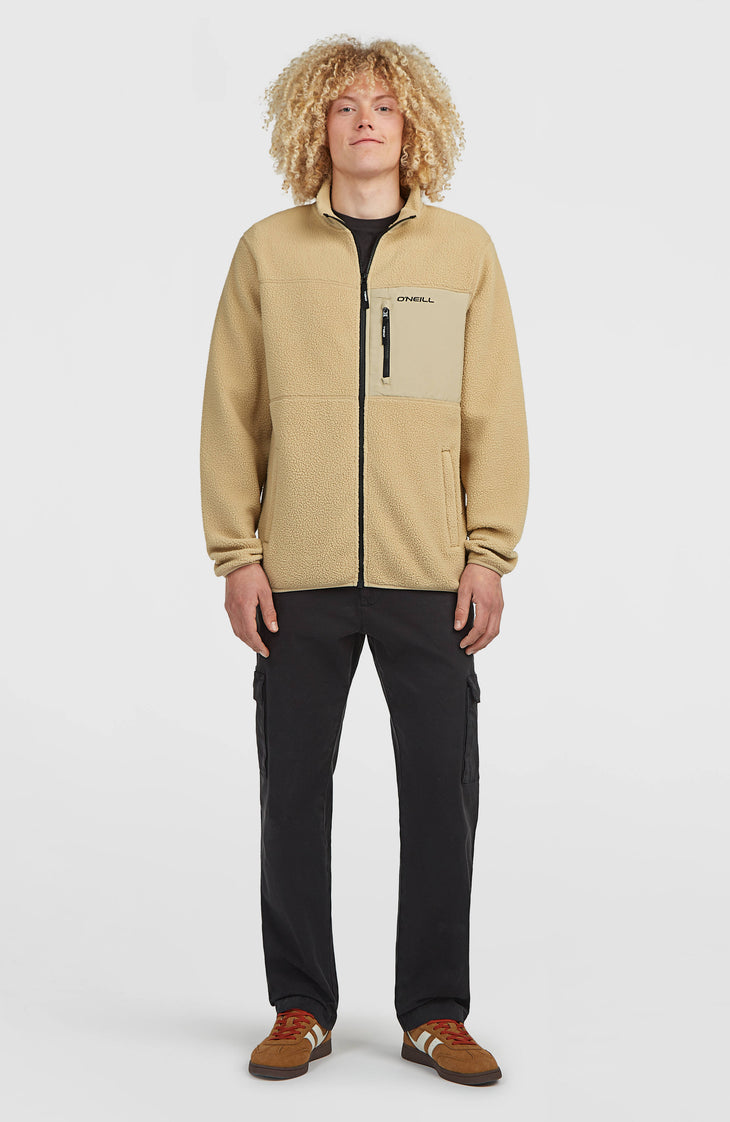 Must-Have High-Pile fleecevest met volledige rits | Olive Blush