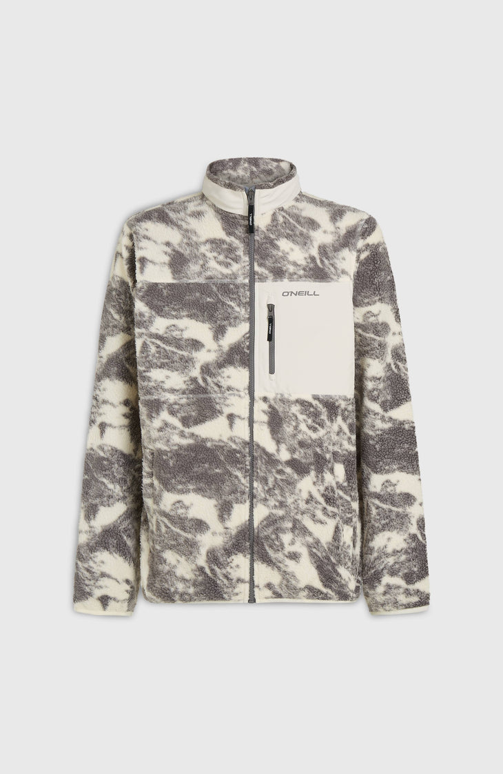 Must-Have High-Pile fleecevest met volledige rits | Grey Mountain Landscape