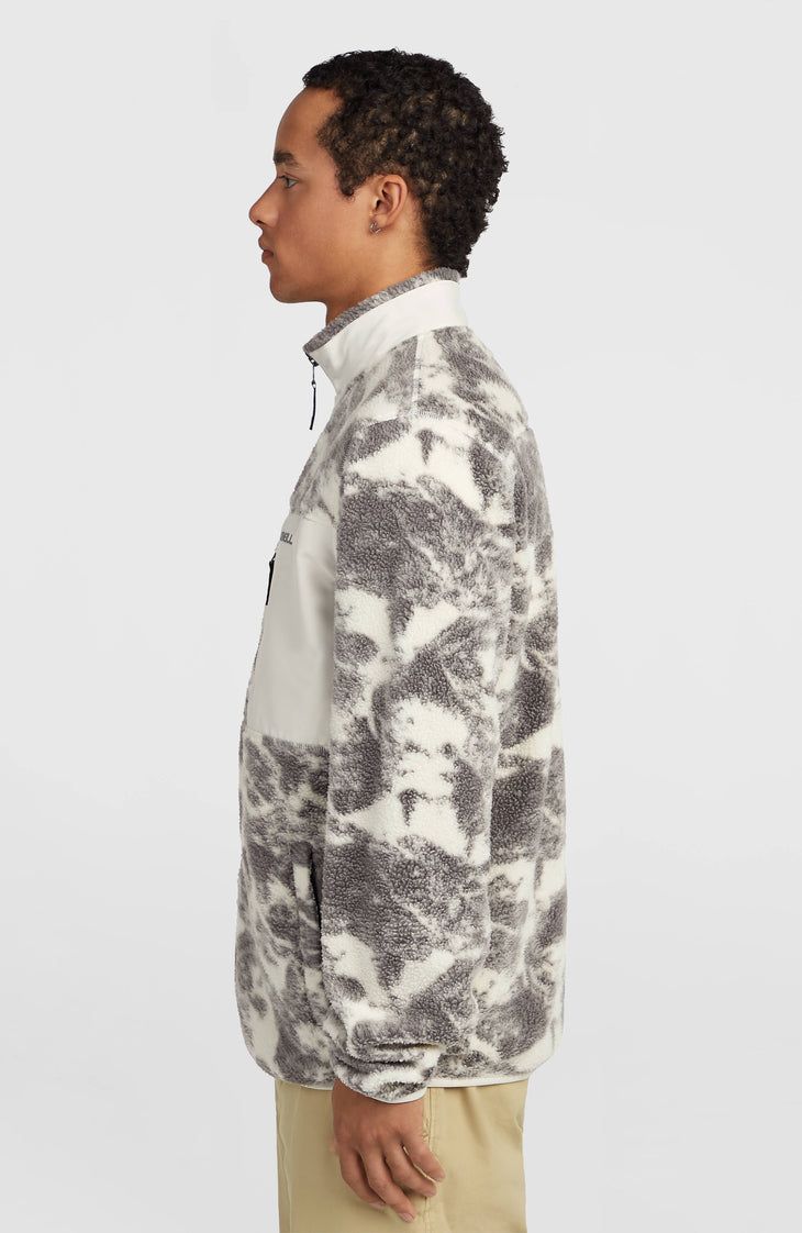 Must-Have High-Pile fleecevest met volledige rits | Grey Mountain Landscape