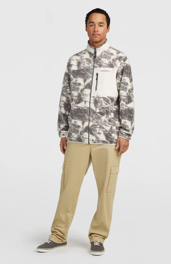 Must-Have High-Pile fleecevest met volledige rits | Grey Mountain Landscape