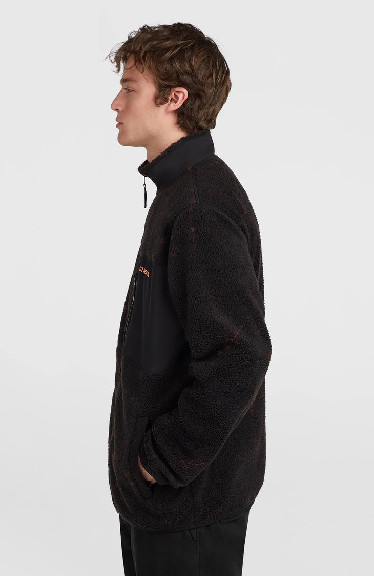 Must-Have High-Pile fleecevest met volledige rits | Black Basalt