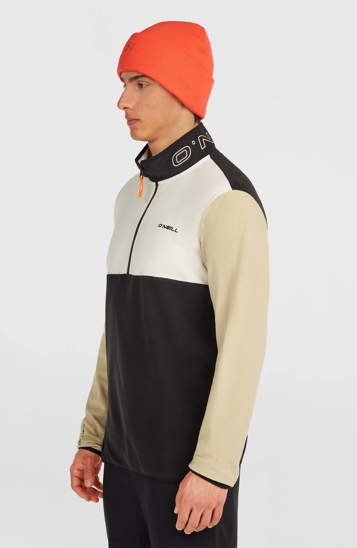 FWC'Cruz Triple Polartec® fleecetrui met halve rits | Linen White Colour Block