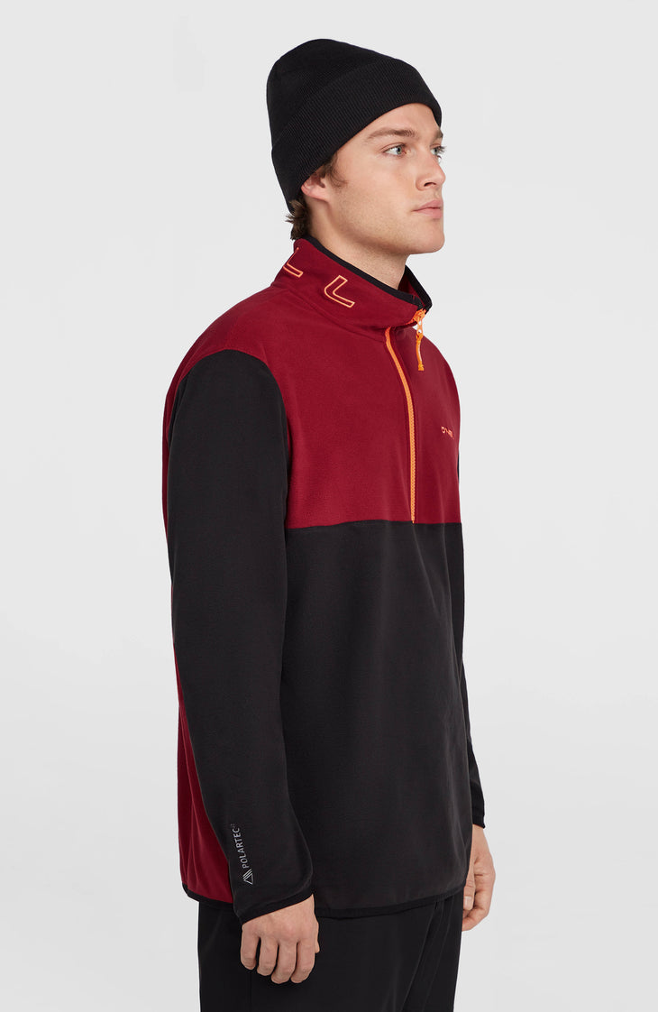 FWC'Cruz Triple Polartec® fleecetrui met halve rits | Tamarillo Colour Block